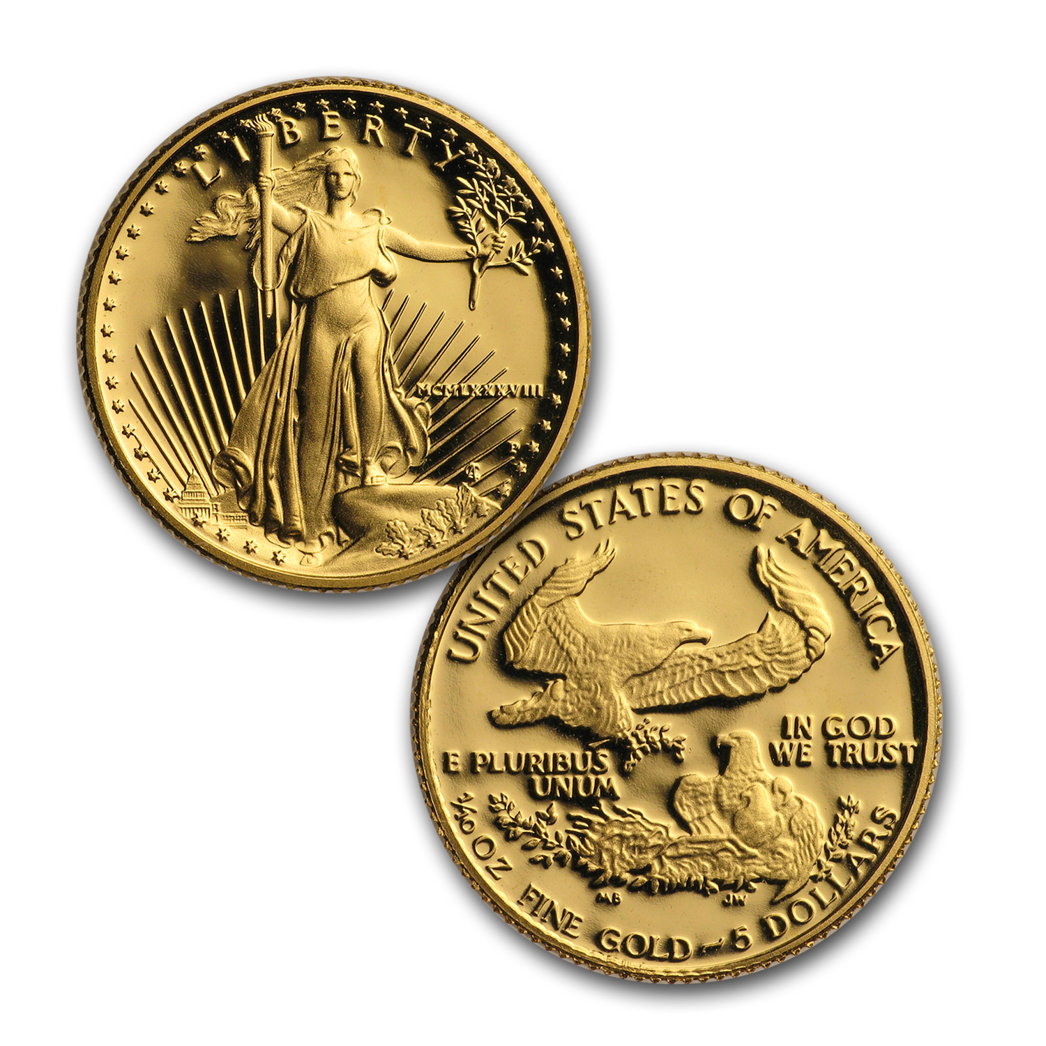 1988-P 1/10 oz Proof American Gold Eagle (w/Box & COA) | eBay